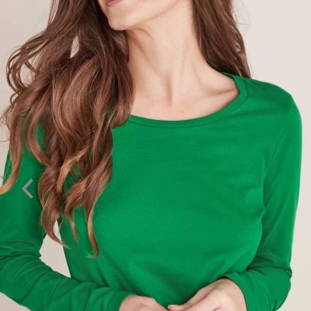 Next Green Fitted Long Sleeve Tee